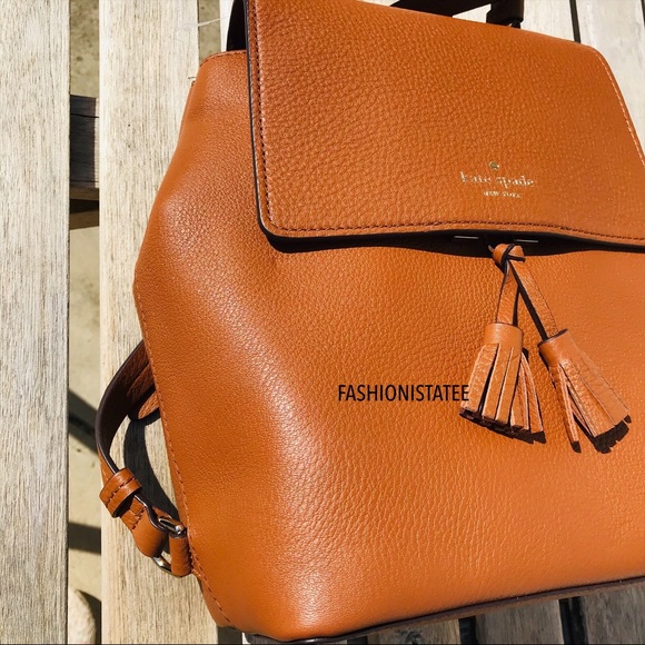 Kate Spade Hayes Medium Backpack Ginger Tassel - Picture 2 of 8